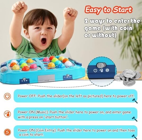 Whack-a-Mole Game for Kids – Interactive Toy with Lights & Sound, Dual Hammer Mode, Ages 3–12 - Image 2