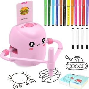 Drawing Robot for Kids – Educational Painting Toy with Voice Interaction & 150 Cards, Ages 5–9
