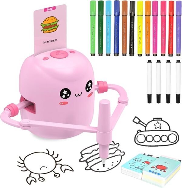Drawing Robot for Kids – Educational Painting Toy with Voice Interaction & 150 Cards, Ages 5–9
