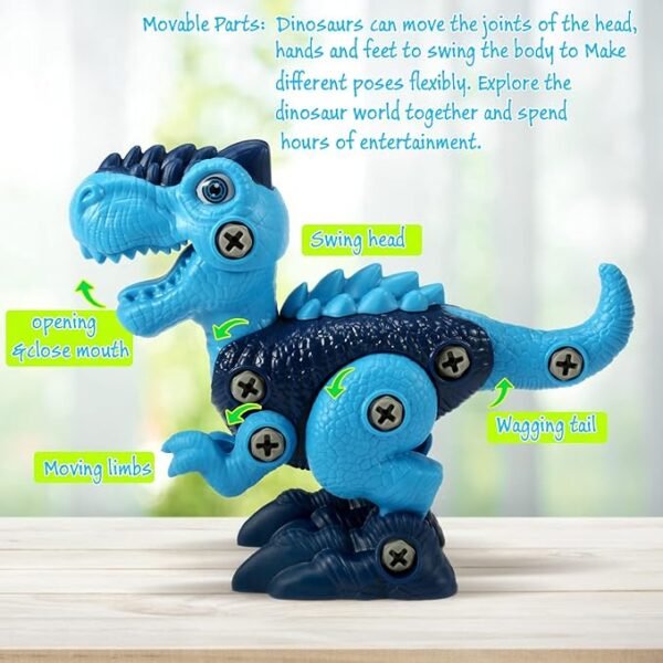 Dinosaur Take-Apart STEM Toy – Building Set with Electric Drill for Kids Ages 3–8 - Image 3
