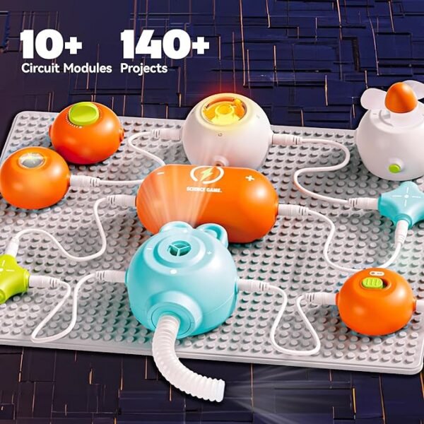 STEM Science Kit for Kids – 140+ Electronics Projects with 10+ Circuit Parts, Ages 3–12 - Image 2